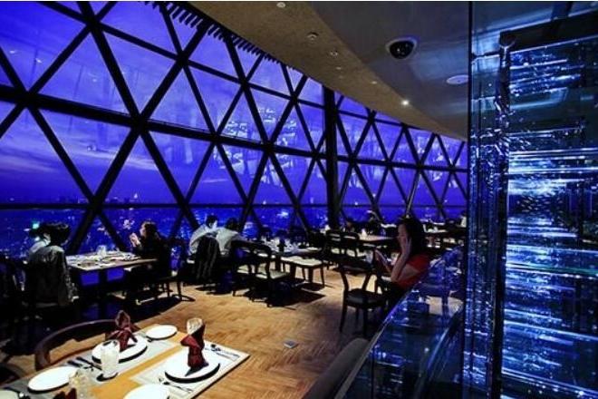 上海东方明珠空中旋转餐厅