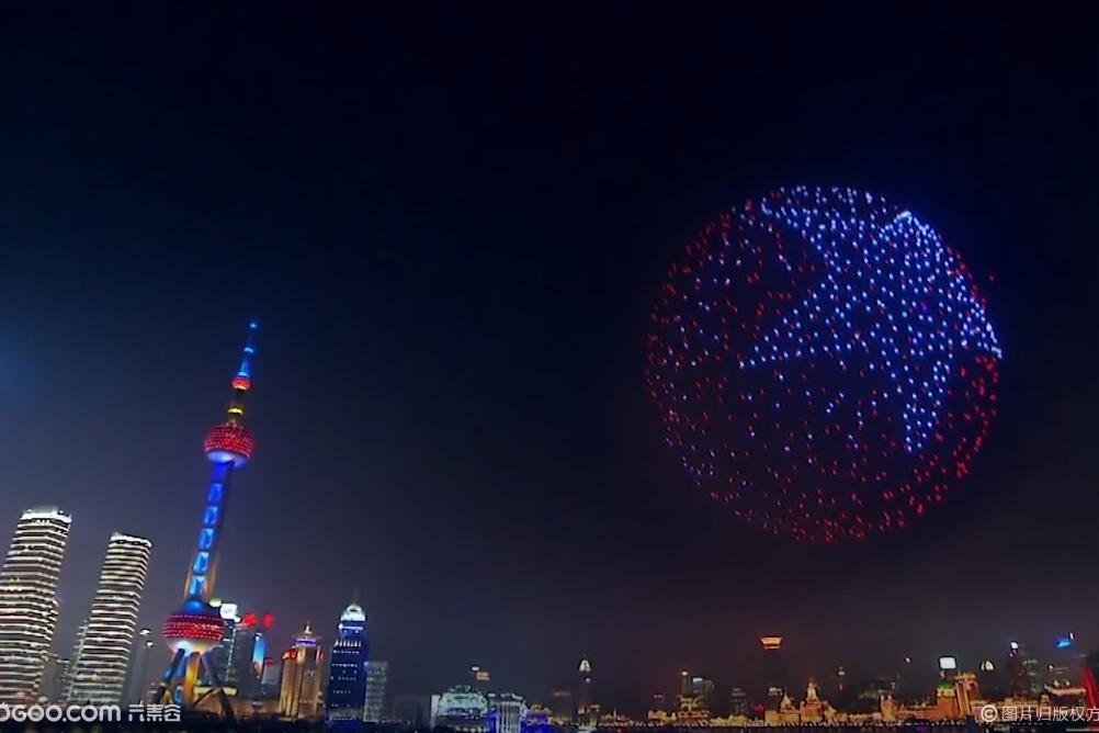 上海无人机编队表演秀