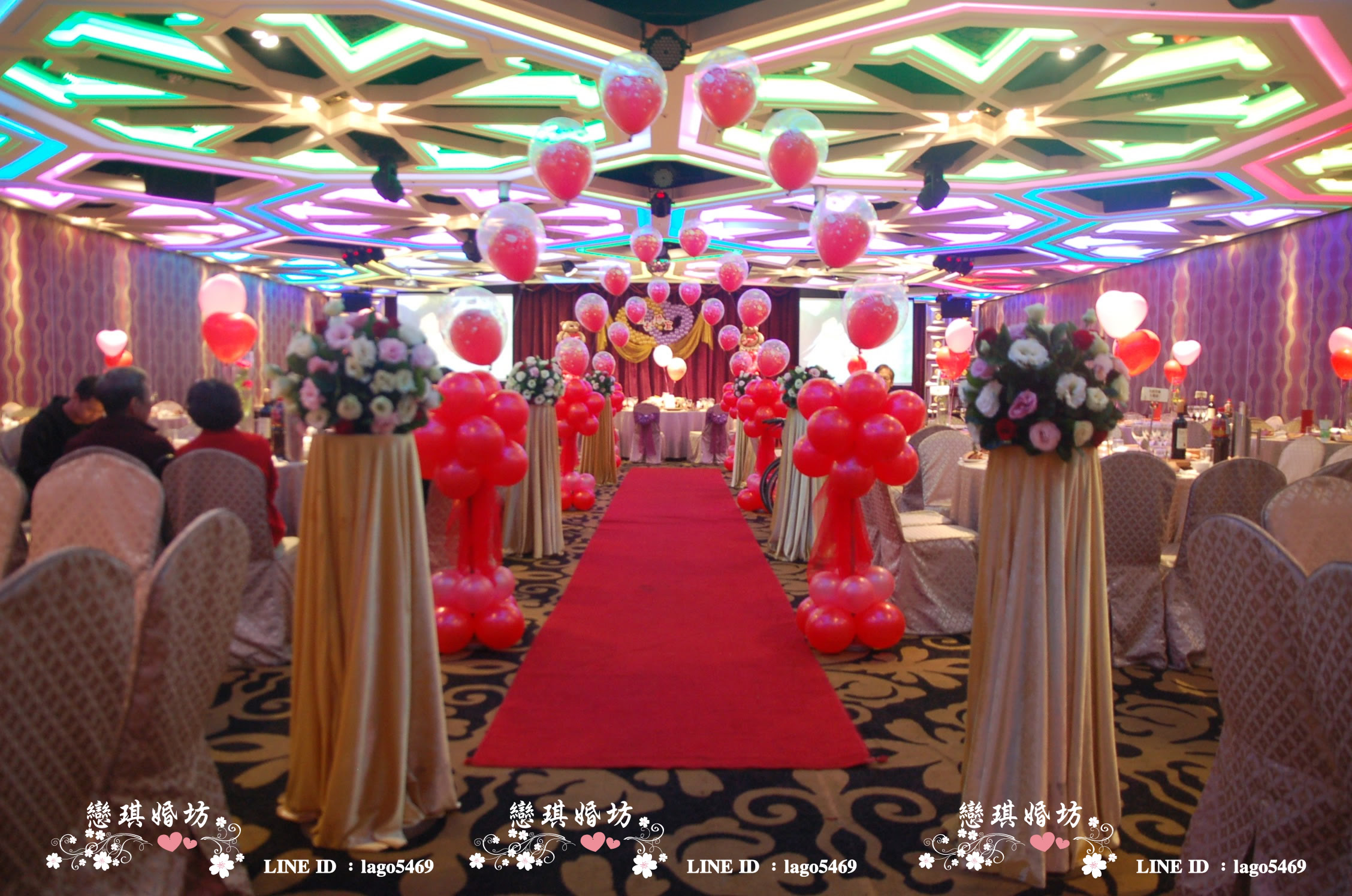 酒店房间浪漫的求婚气球布置-求婚订婚|广州气球布置